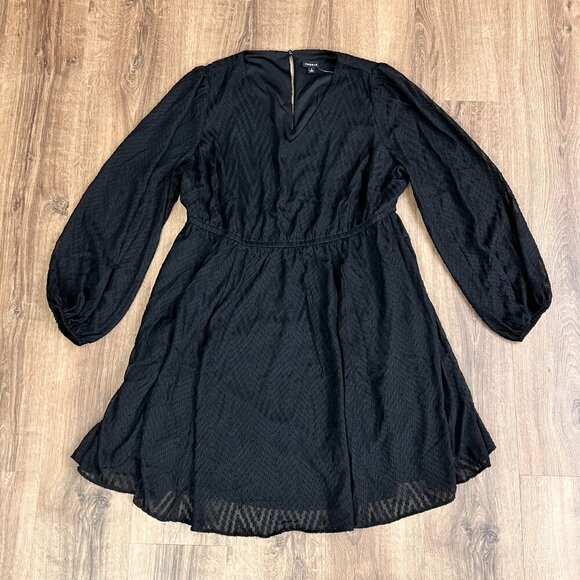 NEW Torrid Mini Textured Babydoll Black Dress Sz 1 - Picture 4 of 16